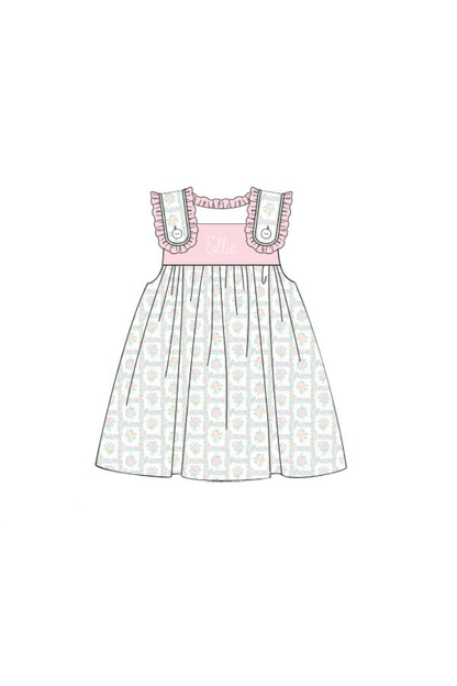 The Smocked Flamingo Apparel & Accessories Pre-Order Pink Patchwork Ruffle Dress