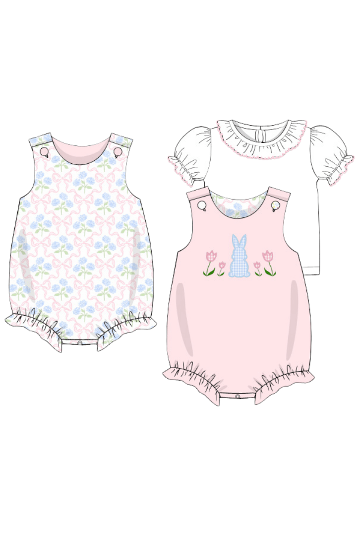 The Smocked Flamingo Apparel & Accessories Pre-Order Reversible Floral Spring Bubble