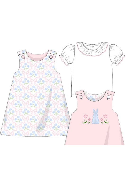 The Smocked Flamingo Apparel & Accessories Pre-Order Reversible Floral Spring Dress