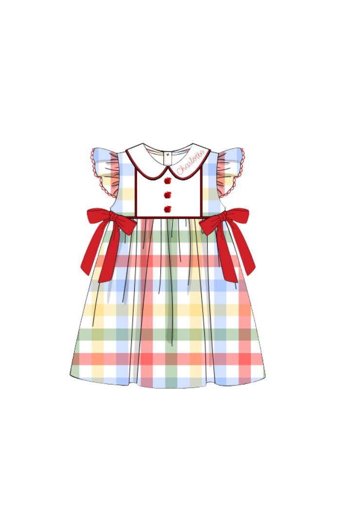 The Smocked Flamingo Apparel & Accessories Pre-Order School Day Plaid Dress