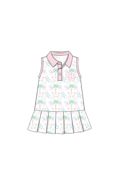 The Smocked Flamingo Apparel & Accessories Pre-Order Seaside Sweetheart Tennis Dress