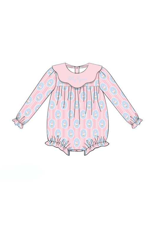 The Smocked Flamingo Apparel & Accessories Pre-Order Silly Goose Pink and Blue Bubble