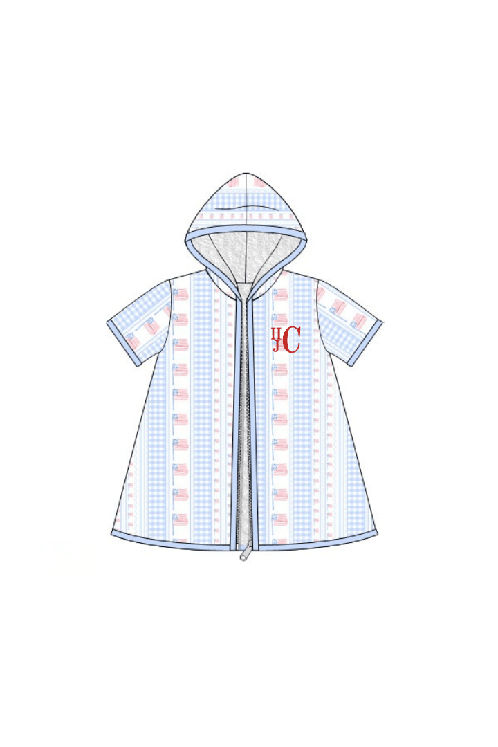 The Smocked Flamingo Apparel & Accessories Pre-Order Smocked American Flag Coverup