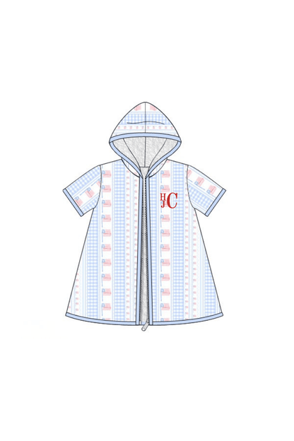 The Smocked Flamingo Apparel & Accessories Pre-Order Smocked American Flag Coverup