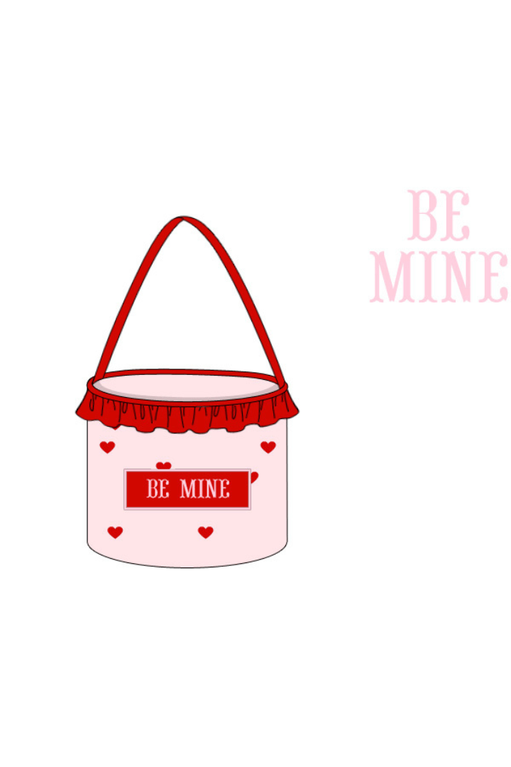 The Smocked Flamingo Apparel & Accessories Pre-Order Smocked Be Mine Embroidered Heart Treat Basket