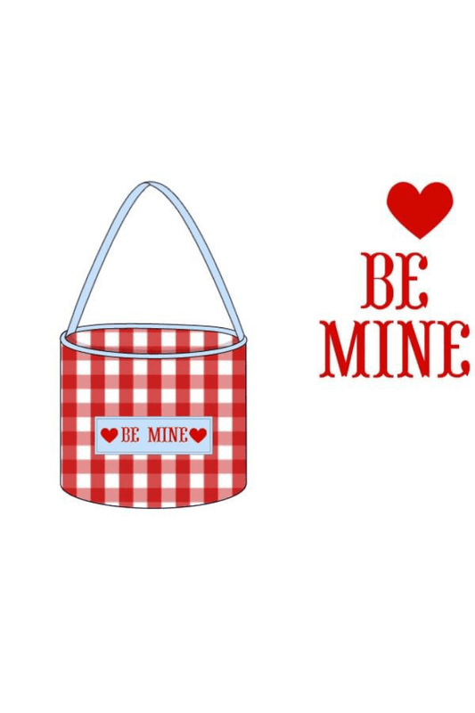 The Smocked Flamingo Apparel & Accessories Pre-Order Smocked Be Mine Red Gingham Treat Basket