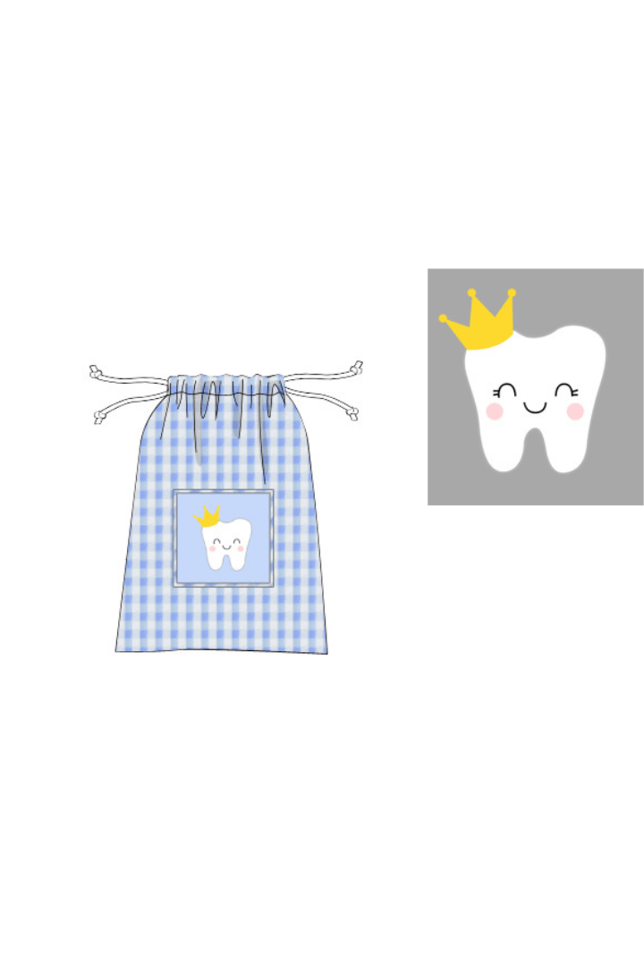 The Smocked Flamingo Apparel & Accessories Pre-Order Smocked Blue Gingham Tooth Fairy Pouch