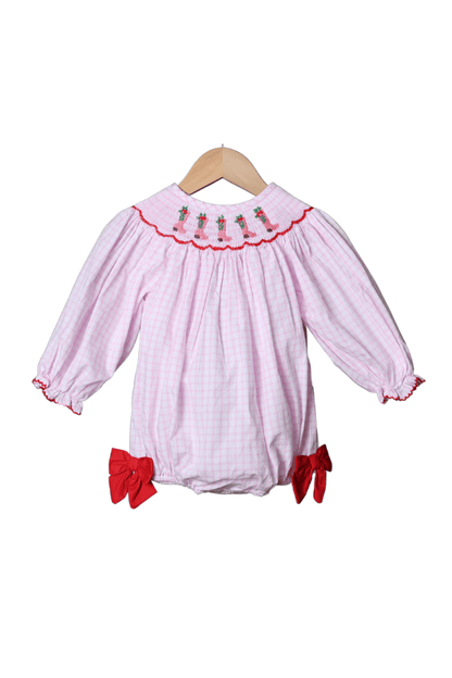 The Smocked Flamingo Apparel & Accessories Pre-Order Smocked Christmas Cowboy Boots Bishop Bubble