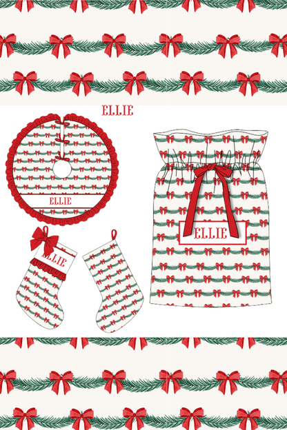 The Smocked Flamingo Apparel & Accessories Pre-Order Smocked Custom Name Garland Trimmings