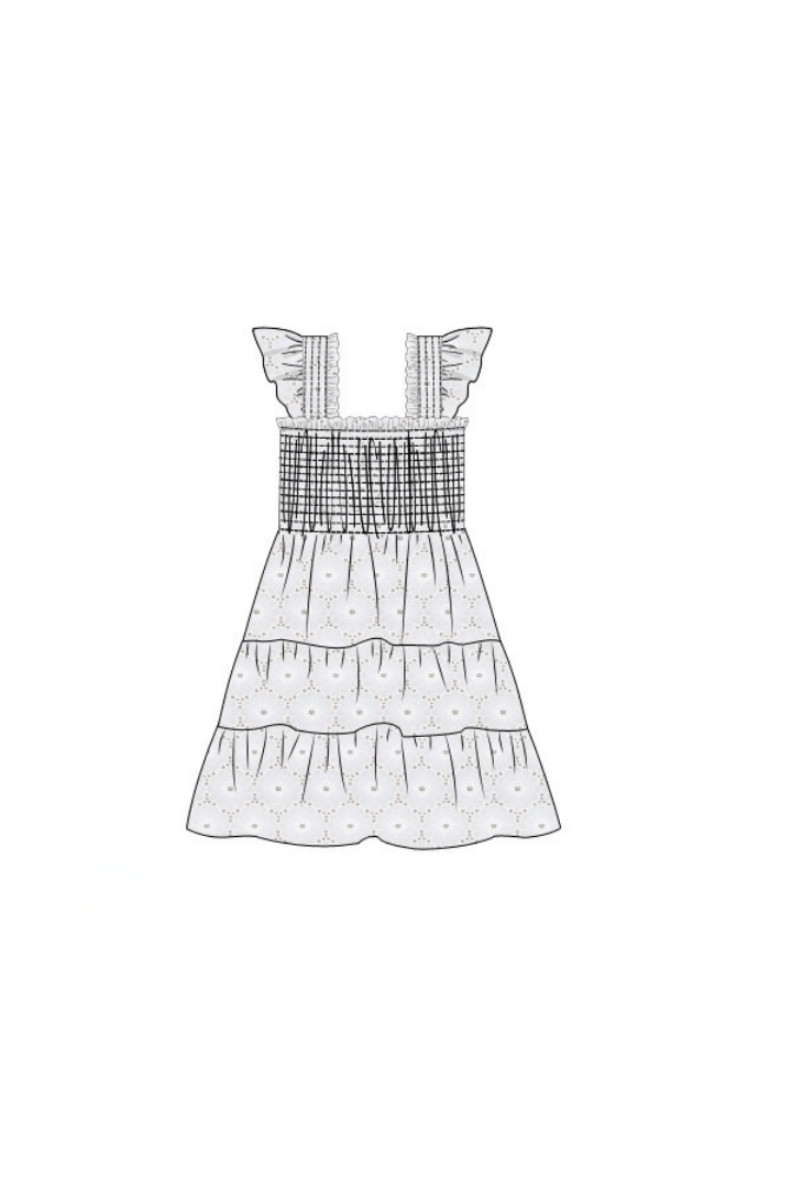 The Smocked Flamingo Apparel & Accessories Pre-Order Smocked Daisy Floral Lace Dress
