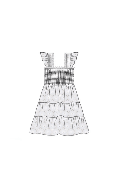 The Smocked Flamingo Apparel & Accessories Pre-Order Smocked Daisy Floral Lace Dress