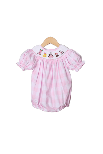 The Smocked Flamingo Apparel & Accessories Pre-Order Smocked Fancy Farm Friends Short Sleeve Bubble