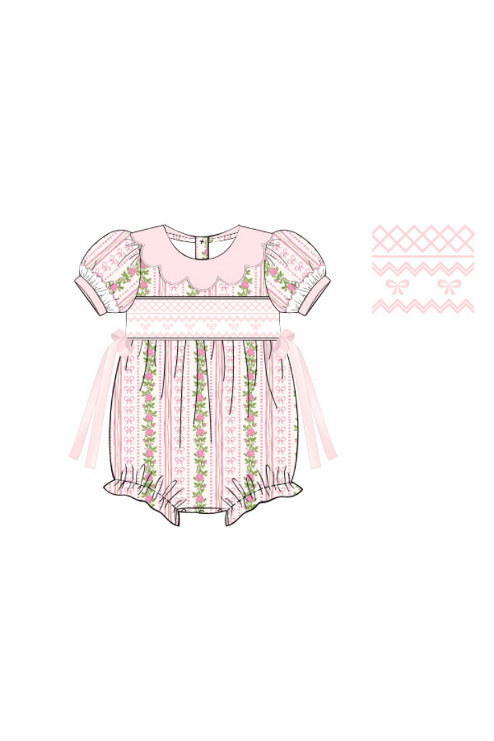 The Smocked Flamingo Apparel & Accessories Pre-Order Smocked Fancy Floral Bubble