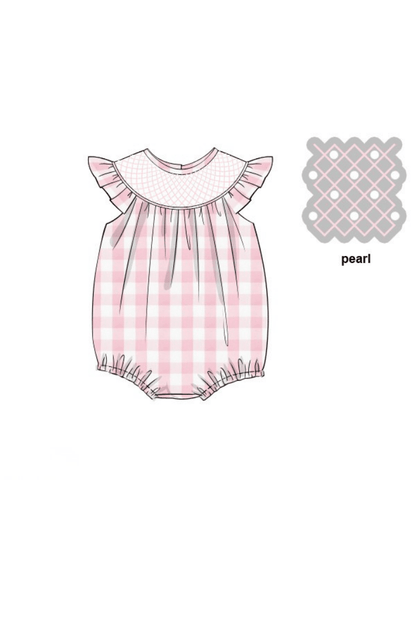 The Smocked Flamingo Apparel & Accessories Pre-Order Smocked Heirloom and Pearl Pink Buffalo Bubble