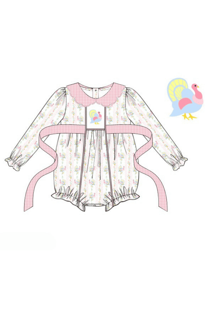 The Smocked Flamingo Apparel & Accessories Pre-Order Smocked Pastel Turkey Bubble