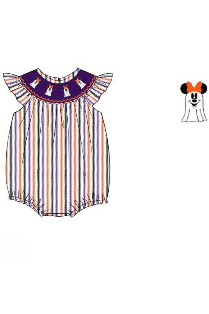 The Smocked Flamingo Apparel & Accessories Pre-Order Smocked Stripe Mouse Ghost Bubble