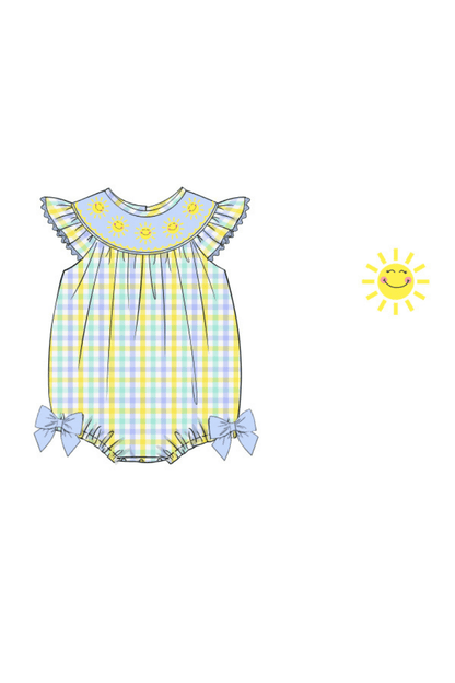 The Smocked Flamingo Apparel & Accessories Pre-Order Smocked Sweet Sunshine Bishop Bubble