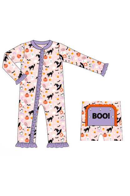 The Smocked Flamingo Apparel & Accessories Pre-Order Spooky Season Pink Zippys