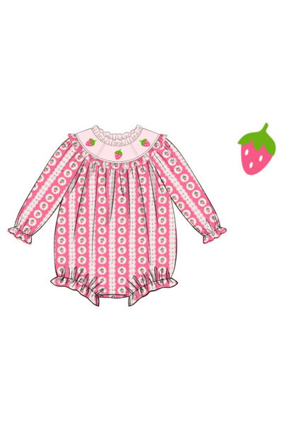 The Smocked Flamingo Apparel & Accessories Pre-Order Strawberry Shortcake Bubble
