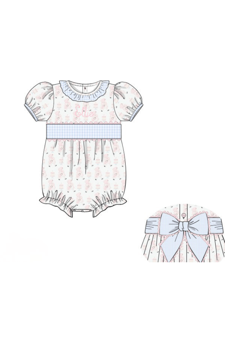 The Smocked Flamingo Apparel & Accessories Pre-Order Sweet Birthday Girl Gingham Bubble