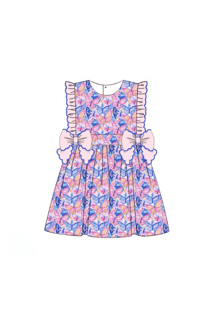 The Smocked Flamingo Apparel & Accessories Pre-Order Sweet Butterfly Bow Dress