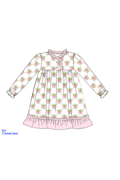 The Smocked Flamingo Apparel & Accessories Pre-Order Sweet Holly Knit Ruffle Gown