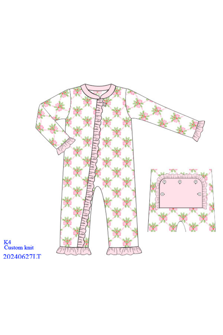 The Smocked Flamingo Apparel & Accessories Pre-Order Sweet Holly Knit Zippys