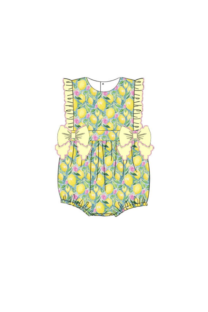 The Smocked Flamingo Apparel & Accessories Pre-Order Sweet Lemon Ruffle Bubble