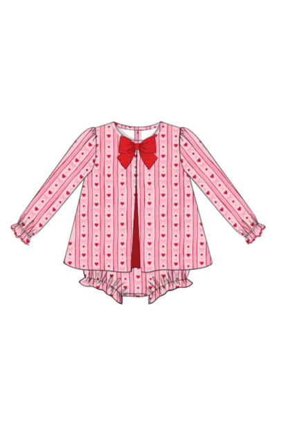 The Smocked Flamingo Apparel & Accessories Pre-Order Sweetheart Bow Skirted Bubble