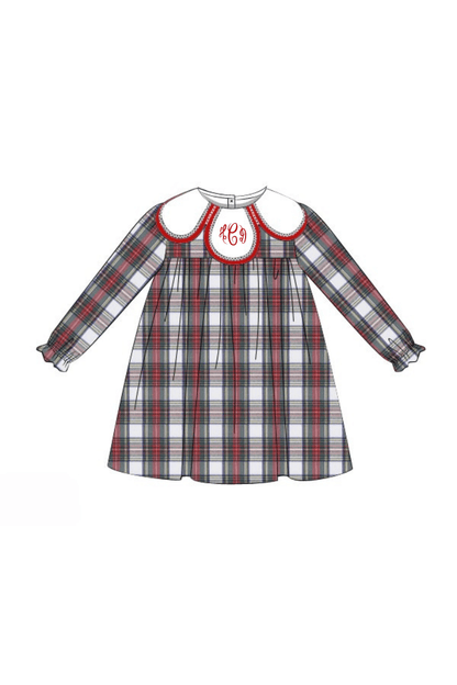 The Smocked Flamingo Apparel & Accessories Pre-Order Tulip Red Tartan Plaid Dress