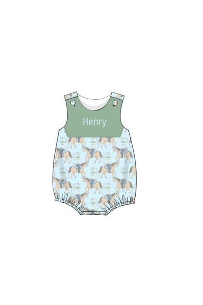 The Smocked Flamingo Apparel & Accessories Pre-Order Western Cowboy Bubble
