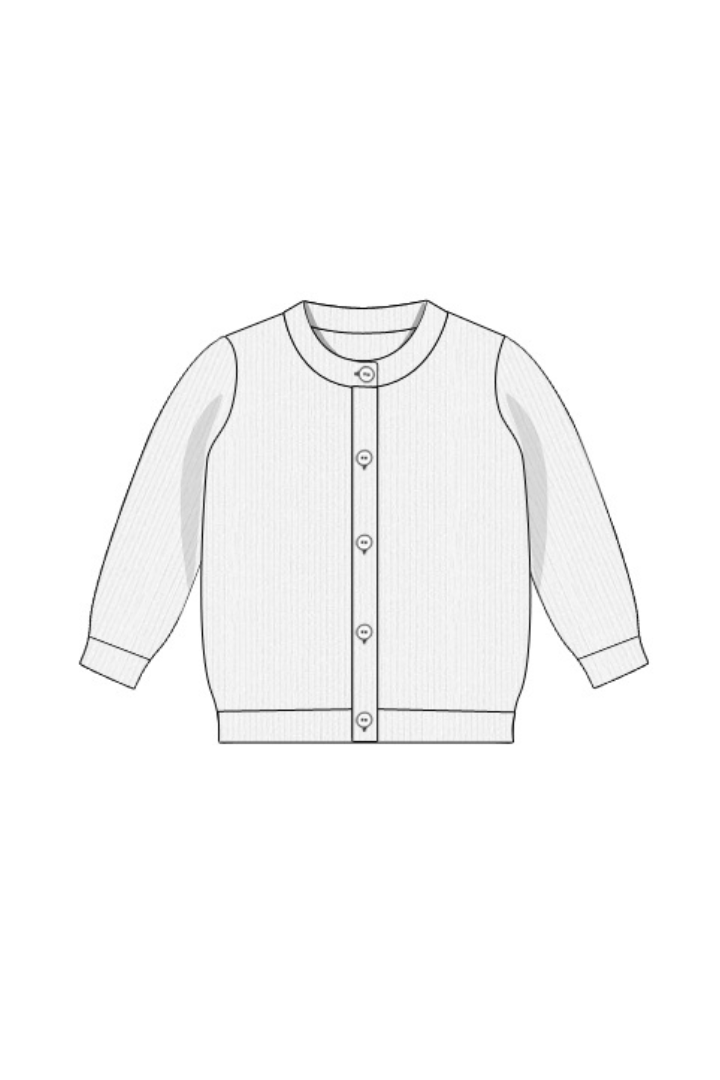 The Smocked Flamingo Apparel & Accessories Pre-Order White Cardigan