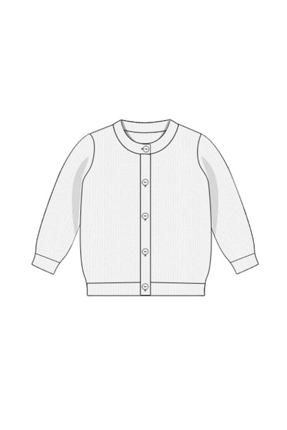 The Smocked Flamingo Apparel & Accessories Pre-Order White Cardigan