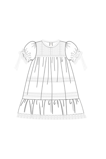 The Smocked Flamingo Apparel & Accessories Pre-Order White Lace Heirloom Dress