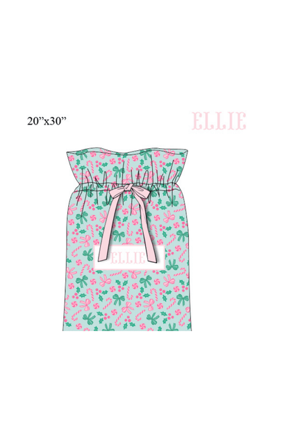 The Smocked Flamingo Apparel & Accessories Present Bag / One Size Pre-Order Smocked Custom Name Holiday Cheer Trimmings