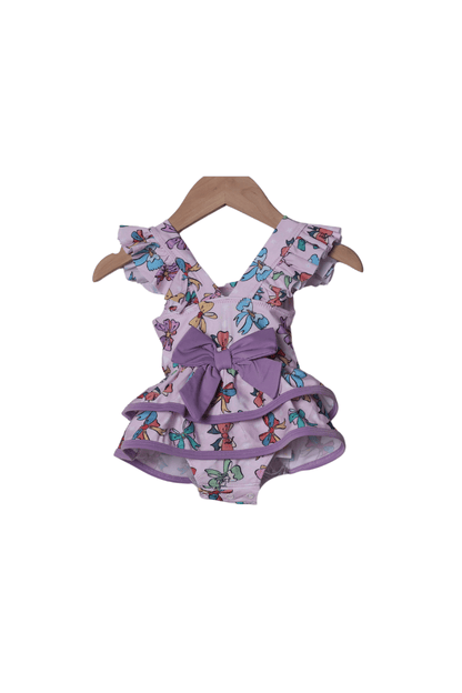 The Smocked Flamingo Apparel & Accessories Princess Bow Skirted one piece Swimsuit