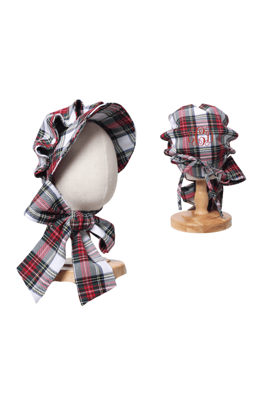 The Smocked Flamingo Apparel & Accessories Red Tartan Plaid Bonnet