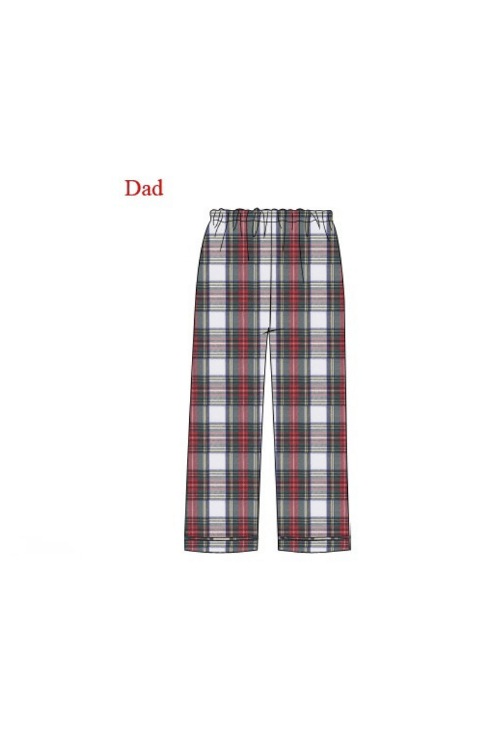 The Smocked Flamingo Apparel & Accessories Red Tartan Plaid Dad Matching Pajama Pants