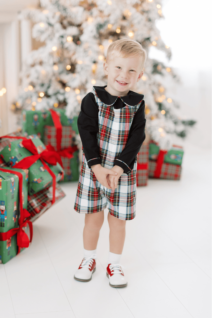 The Smocked Flamingo Apparel & Accessories Red Tartan Plaid Jon Jon 2pc Set