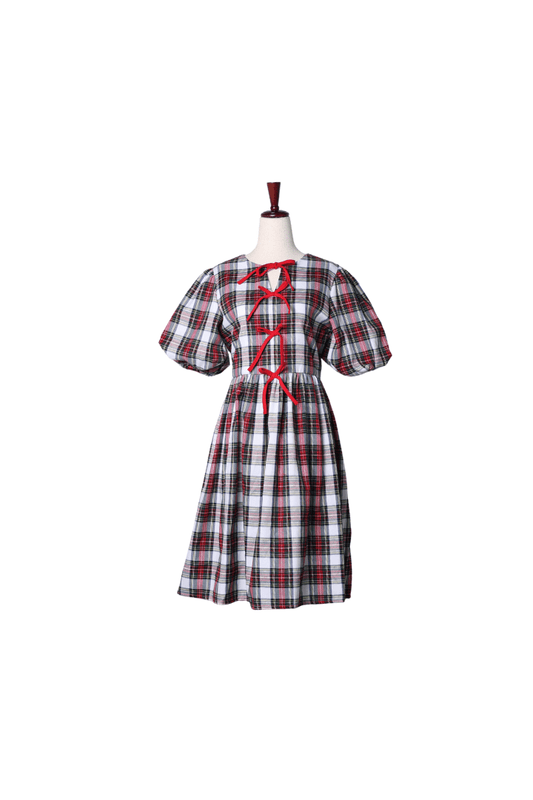 The Smocked Flamingo Apparel & Accessories Red Tartan Plaid Matching Mom Dress