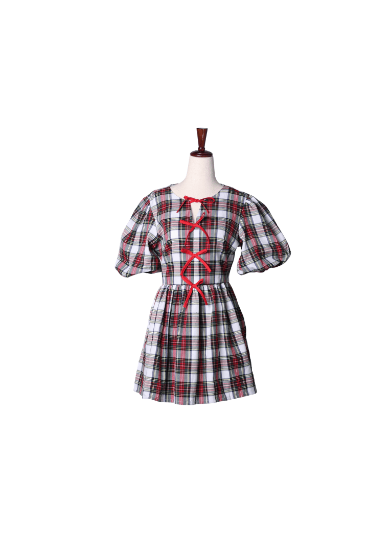 The Smocked Flamingo Apparel & Accessories Red Tartan Plaid Matching Mom Dress