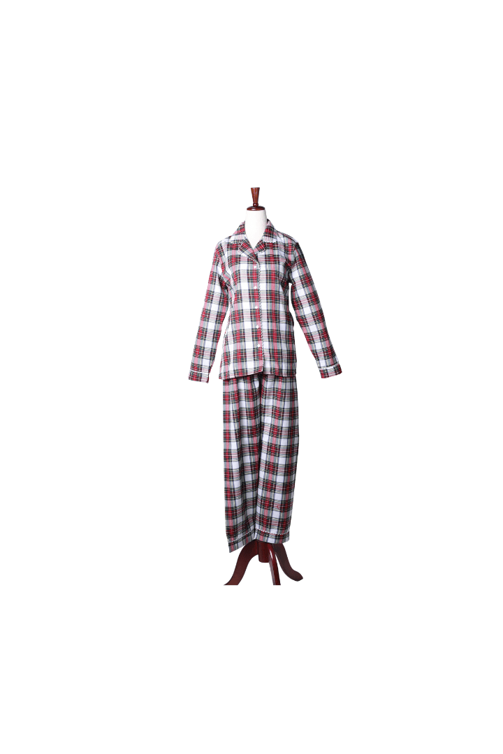 The Smocked Flamingo Apparel & Accessories Red Tartan Plaid Mom Matching Pajama Set