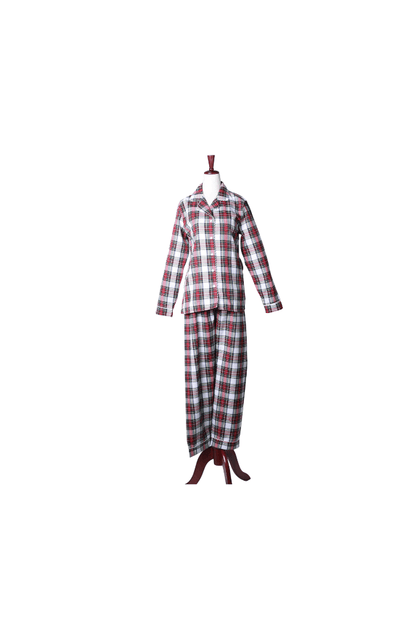 The Smocked Flamingo Apparel & Accessories Red Tartan Plaid Mom Matching Pajama Set
