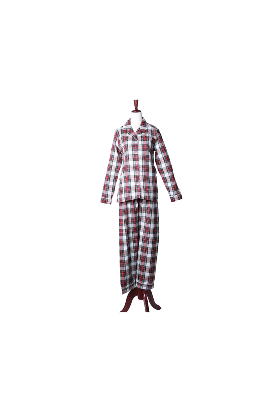 The Smocked Flamingo Apparel & Accessories Red Tartan Plaid Mom Matching Pajama Set