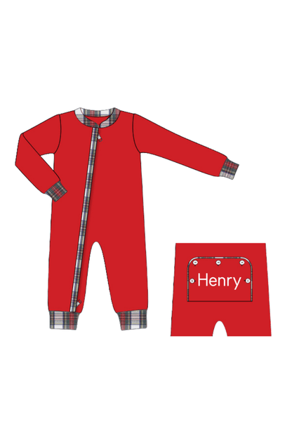 The Smocked Flamingo Apparel & Accessories Red Tartan Plaid Zippy