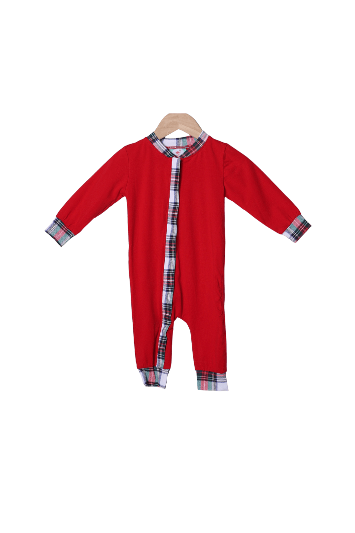 The Smocked Flamingo Apparel & Accessories Red Tartan Plaid Zippy