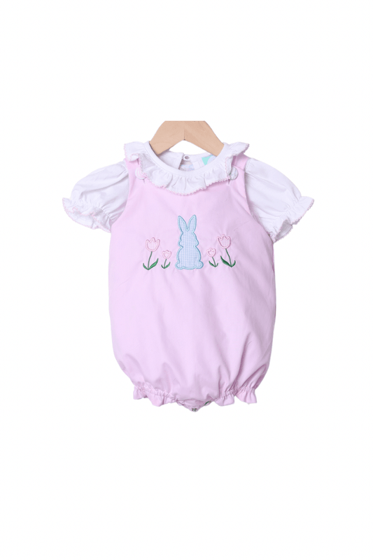 The Smocked Flamingo Apparel & Accessories Reversible Floral Spring Bubble