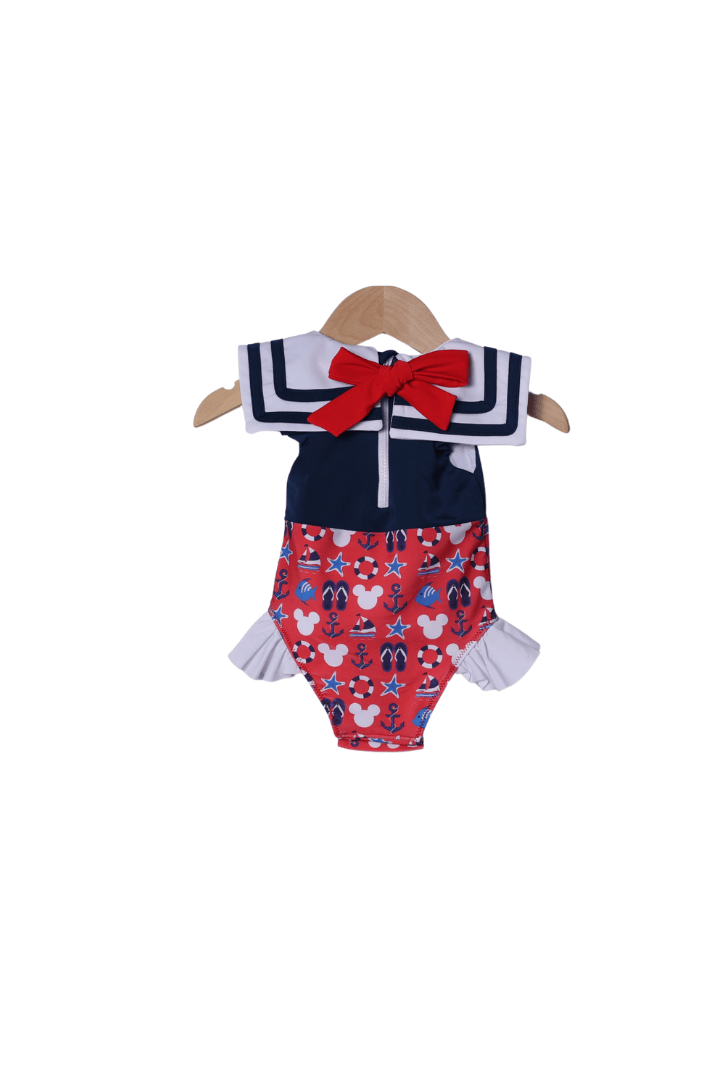 The Smocked Flamingo Apparel & Accessories Sail Away Mouse Swimsuit