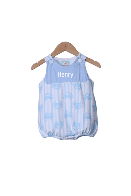 The Smocked Flamingo Apparel & Accessories Seaside Crab Blue Bubble