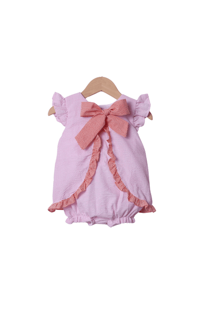 The Smocked Flamingo Apparel & Accessories Seersucker Jack O Lantern Skirted Bubble